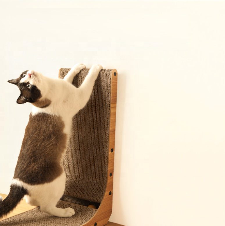 L- Shape Cat Scratch Board