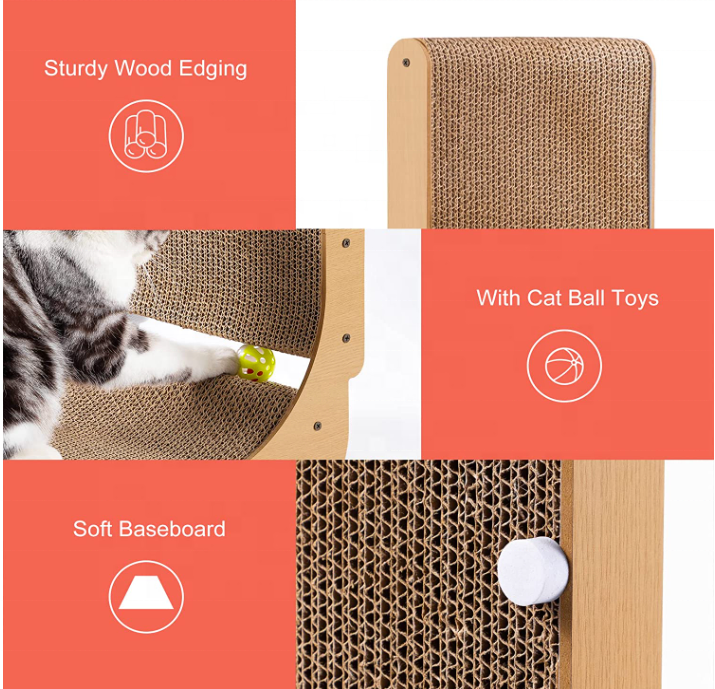 L- Shape Cat Scratch Board